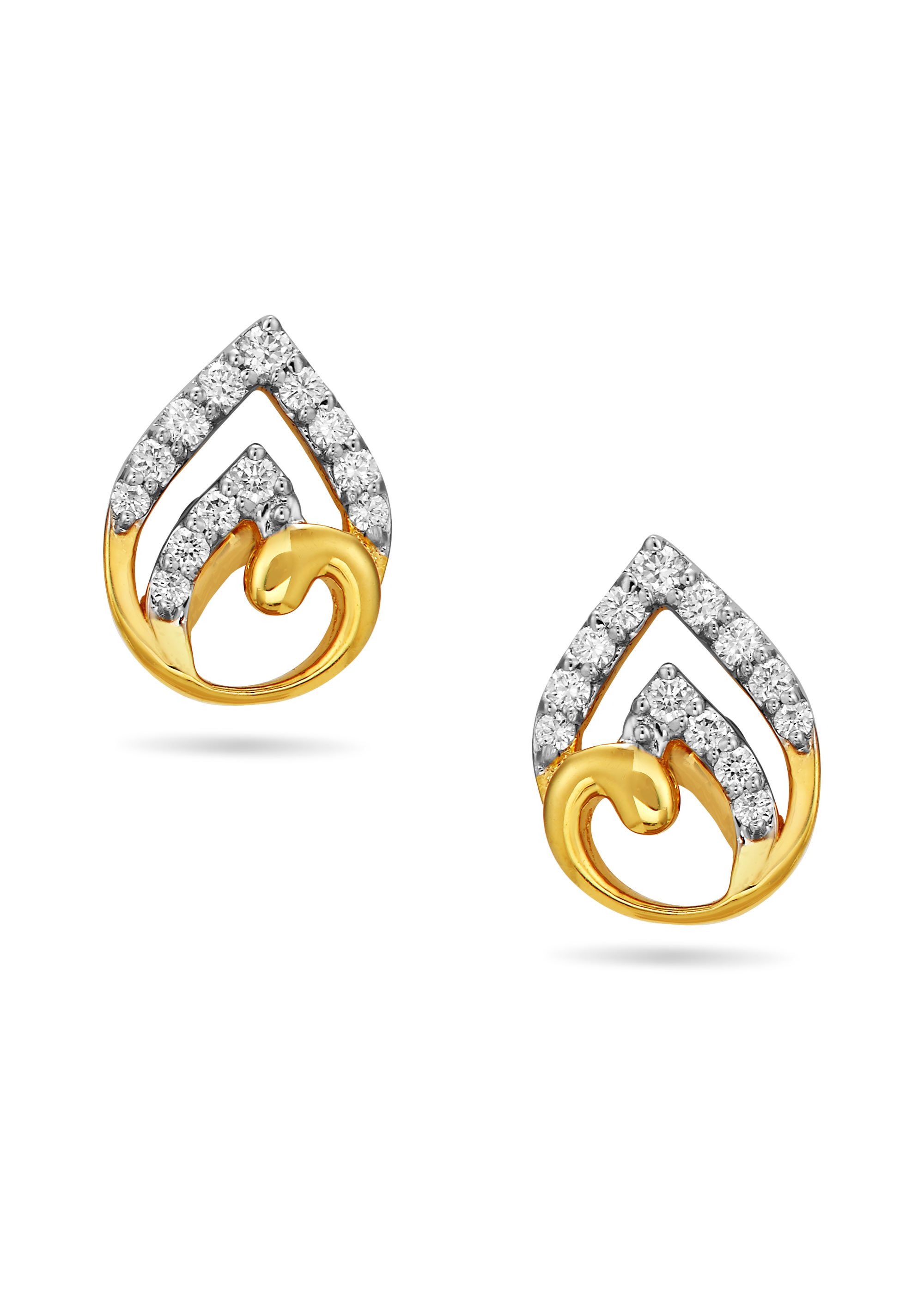 Feminine Rose Diamond Stud Earring