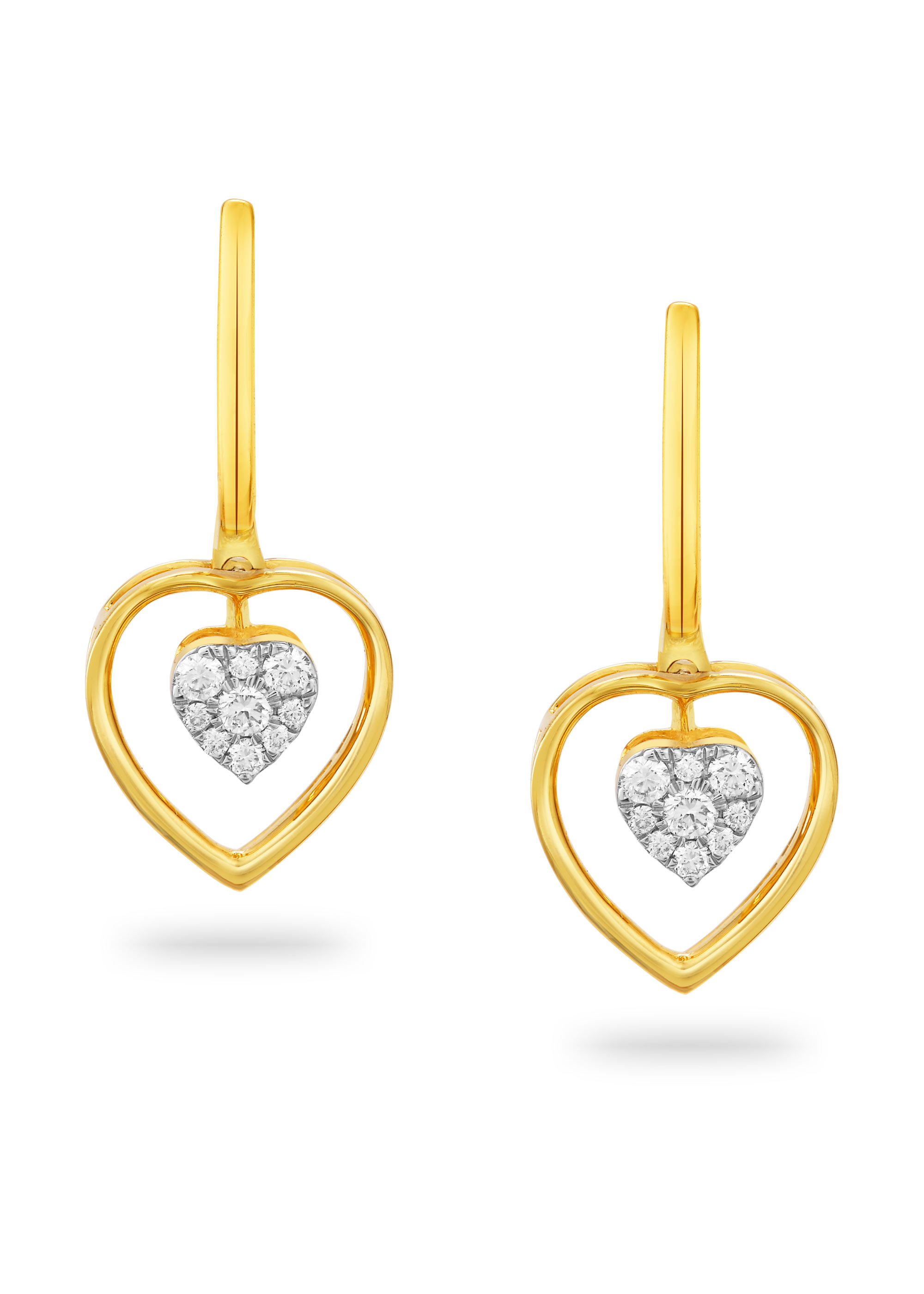 Heartfelt Elegance Diamond Hanging Earring