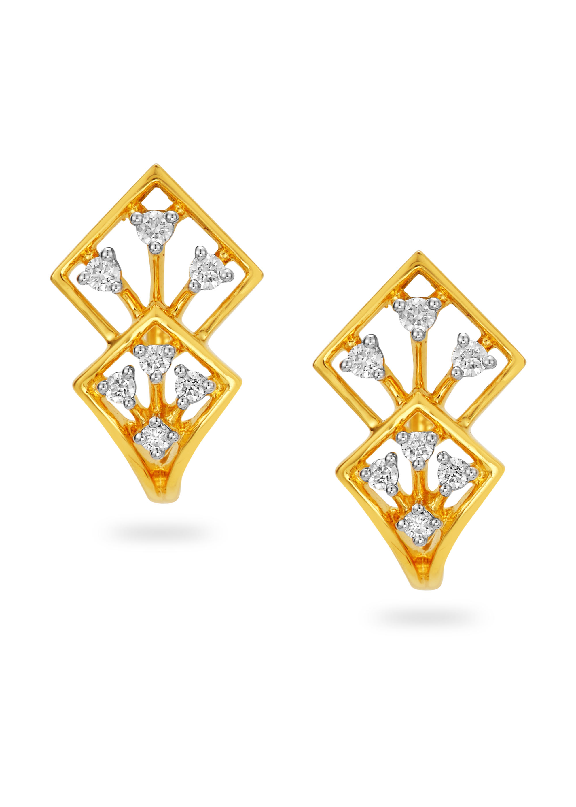Lotus Elegance Diamond Stud Earring