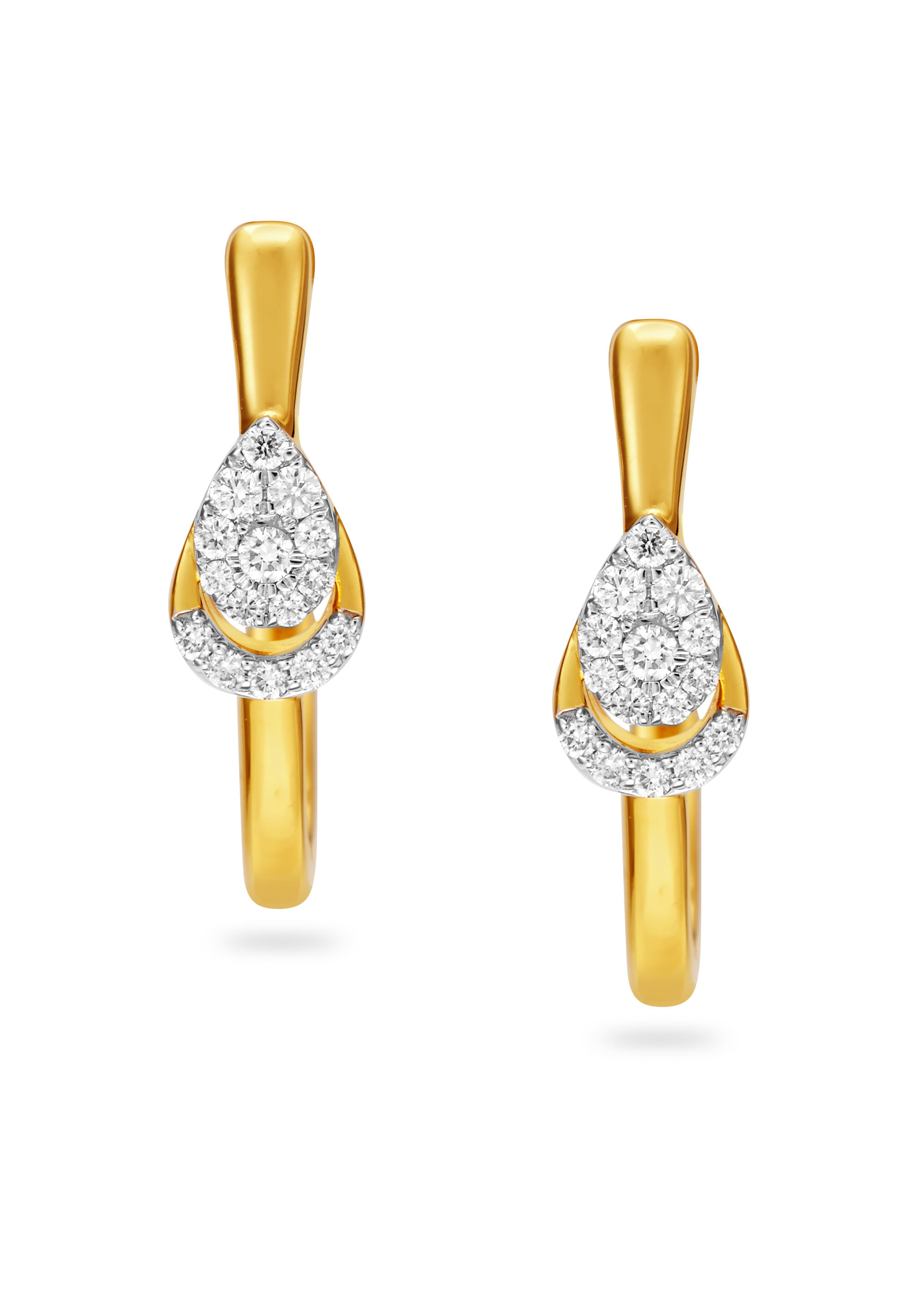 Cluster Hoops Diamond Stud Earring