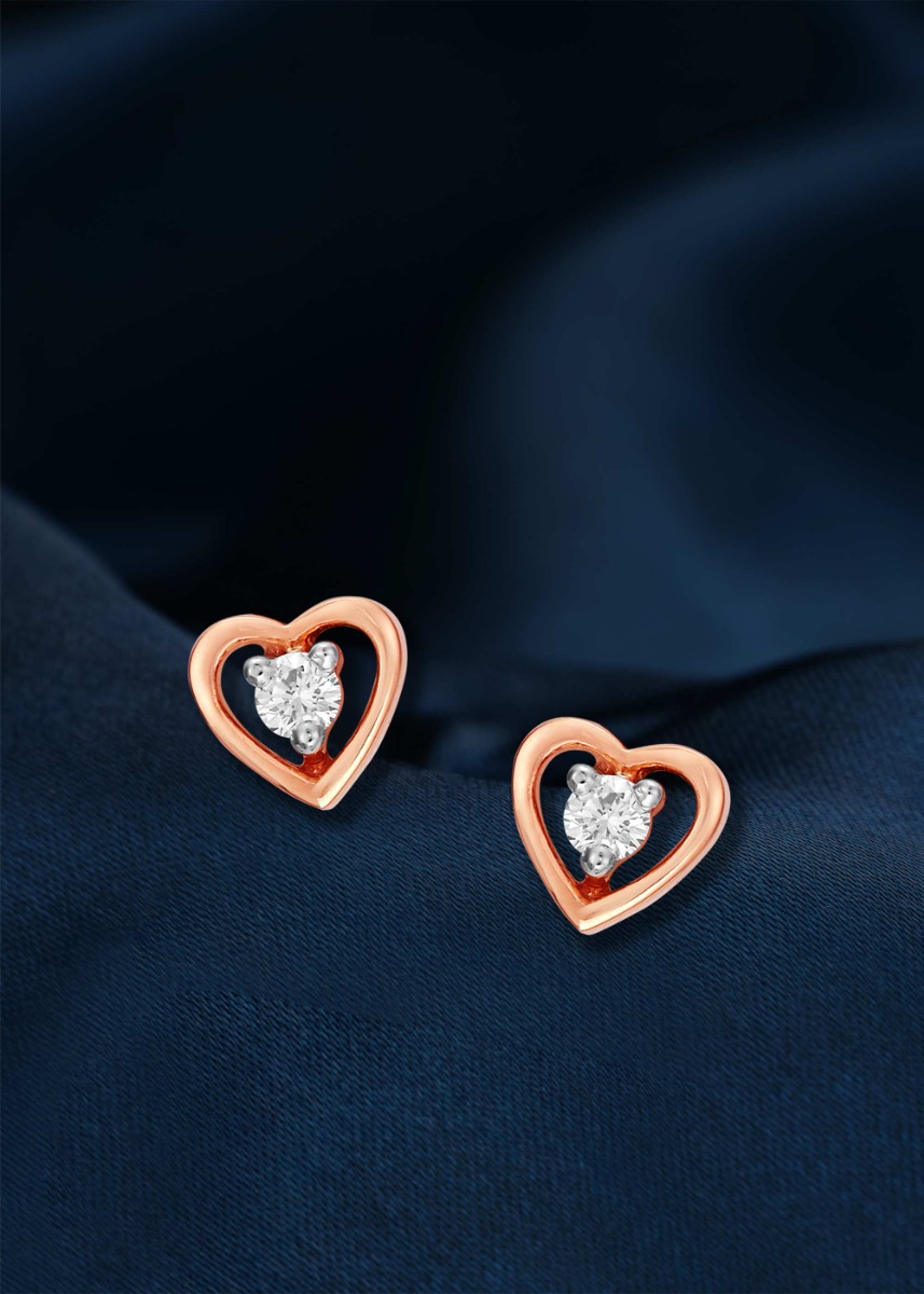 Heartfelt Nature Diamond Stud Earring