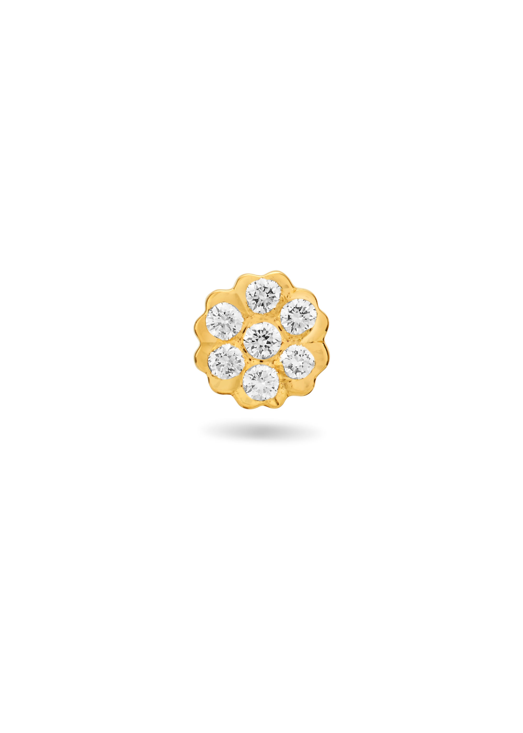 Floral Charm Diamond Nose Pin
