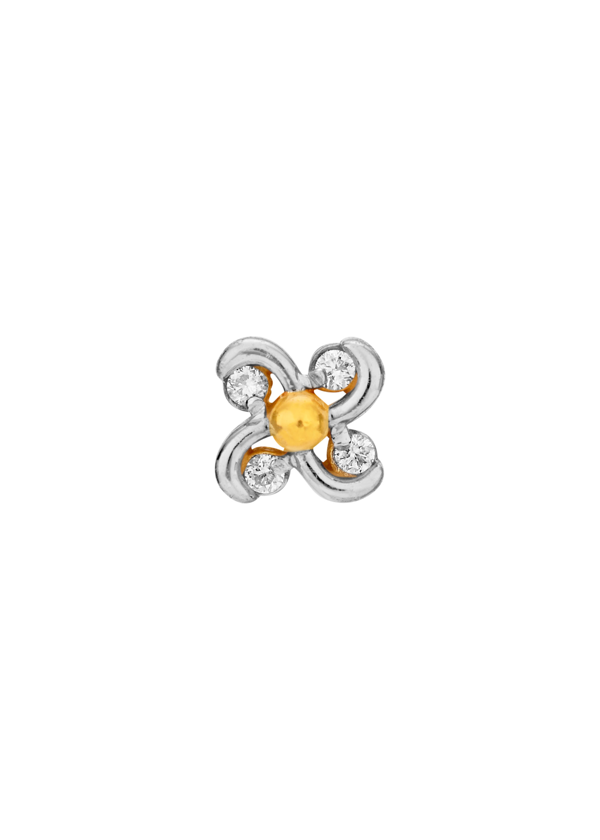Floral Flare Diamond Nose Pin
