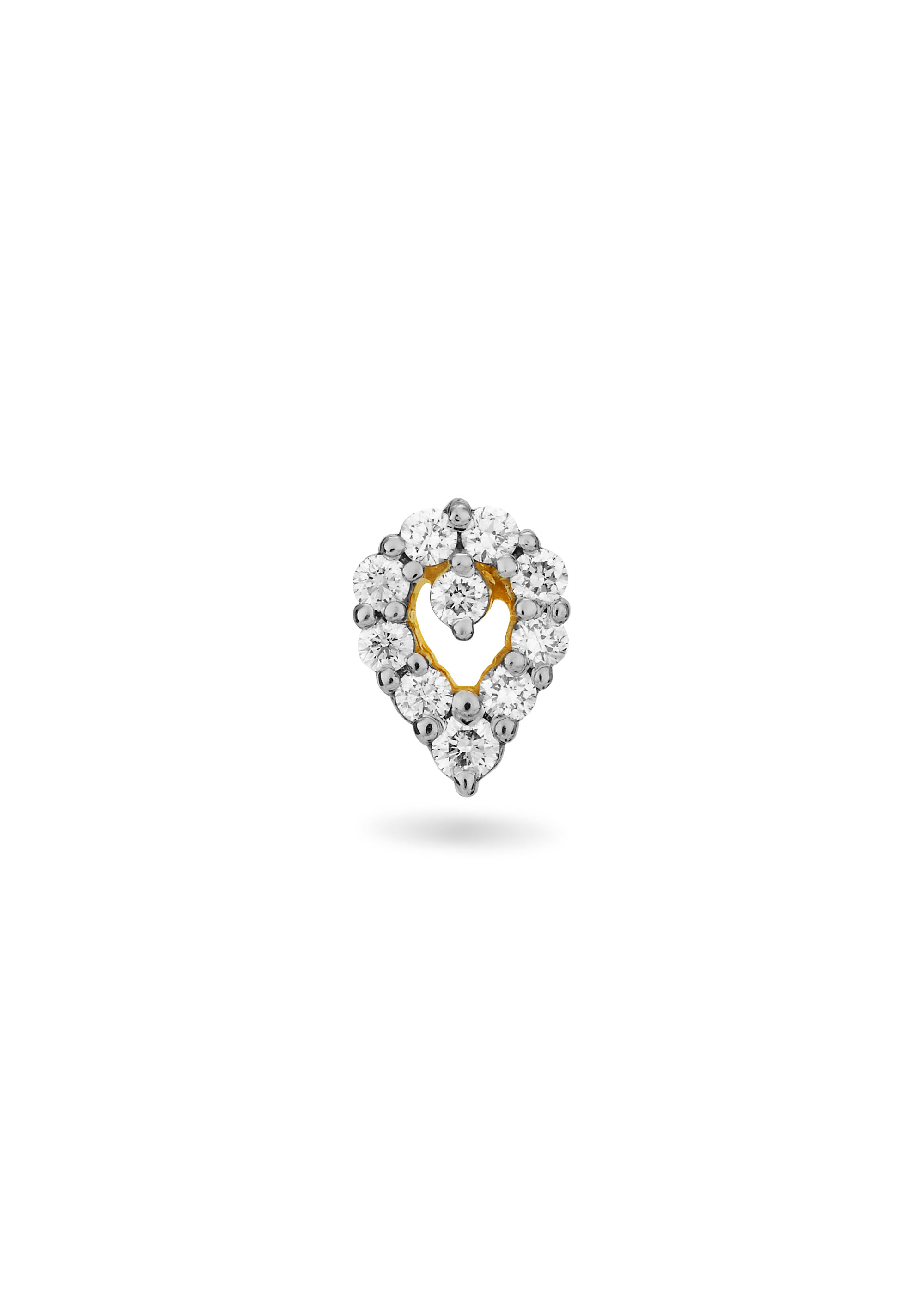 Radiant Textured Diamond Nose Pin