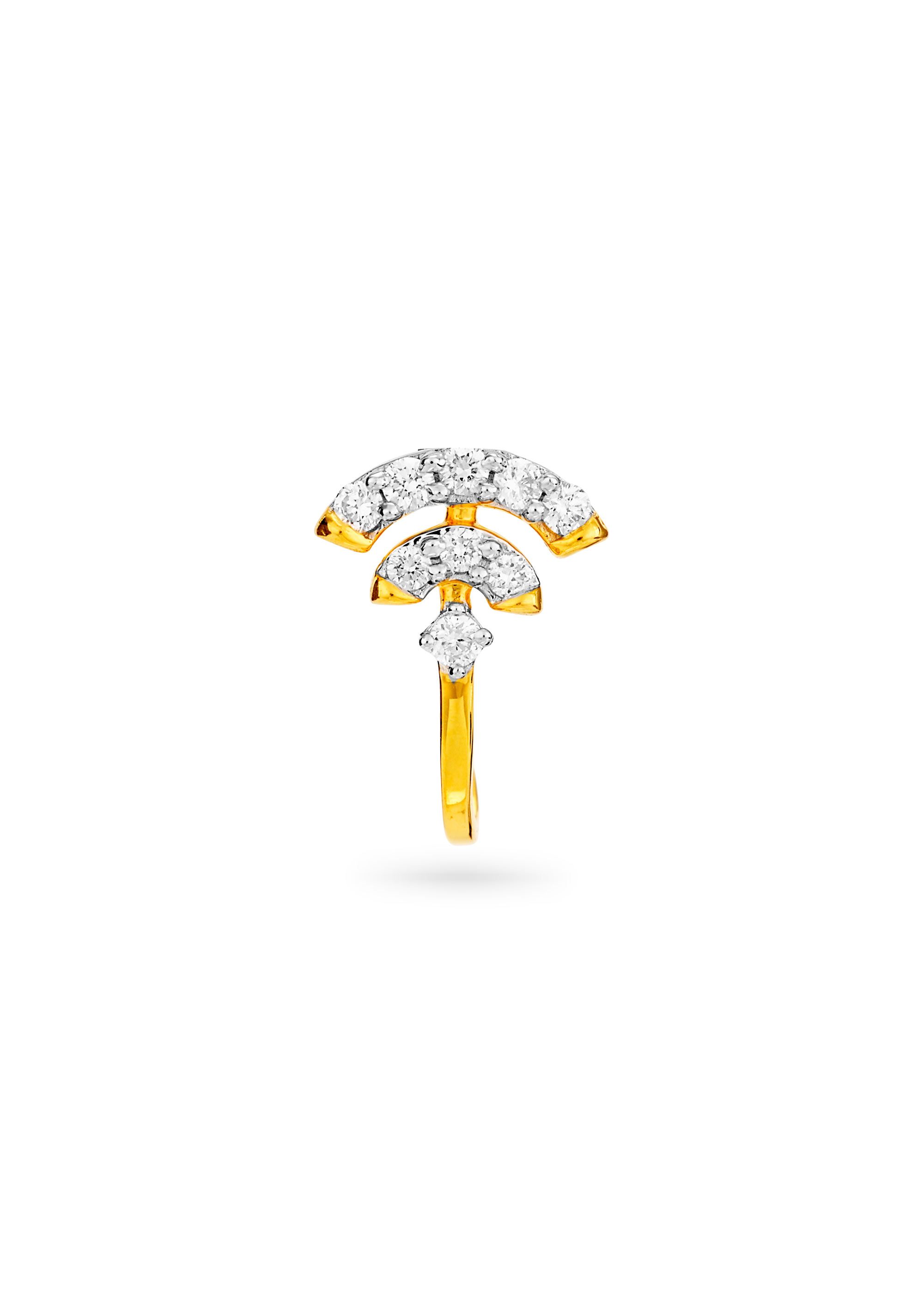 Whisper of Waves Diamond Nose Pin